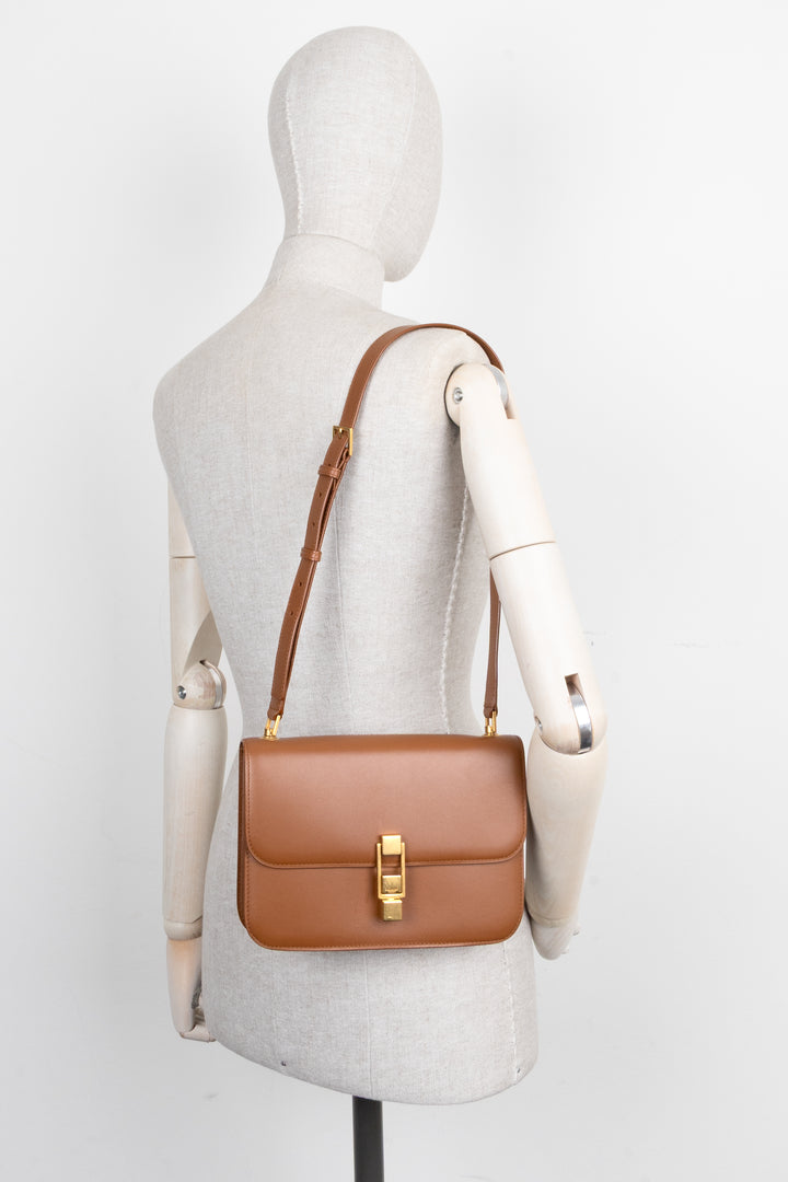 SAINT LAURENT Sac Le Carre Crossbody Bag Brown