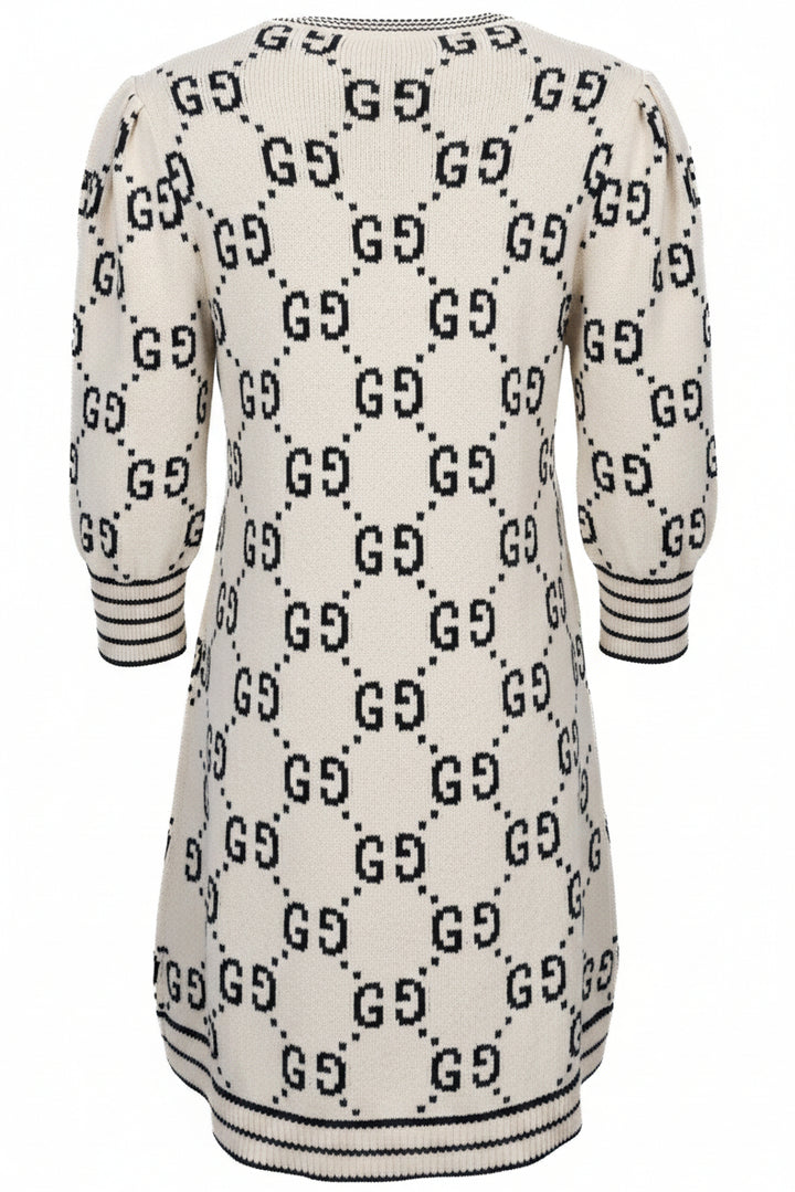 Robe en maille GUCCI GG Blanc Noir