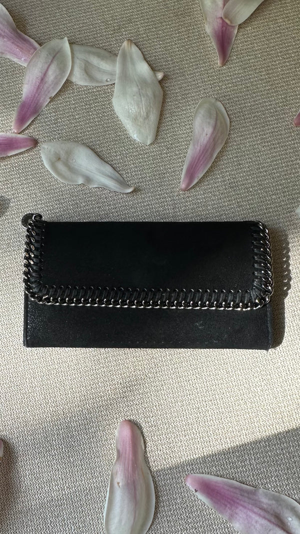 STELLA MCCARTNEY Long Falabella Wallet Black