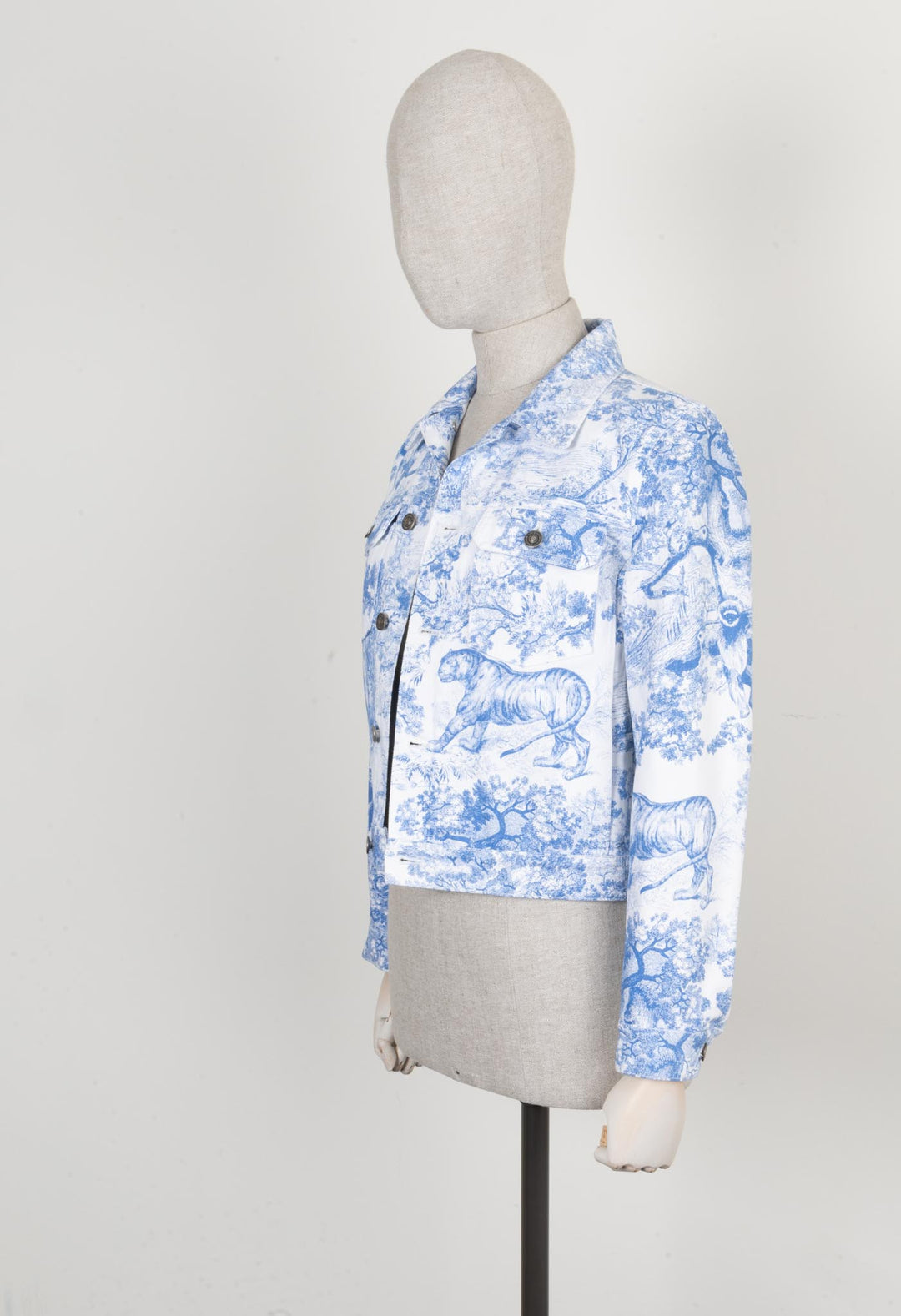 CHRISTIAN DIOR Toile De Jouy Denim Jacket Blue White – REAWAKE