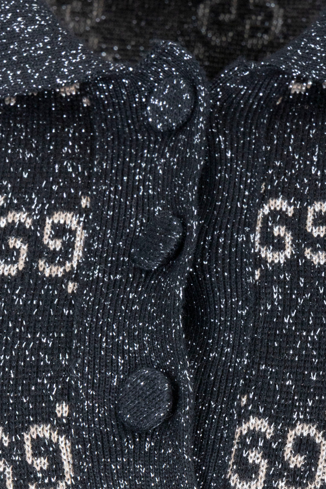 GUCCI GG Polo Dress Knit Lurex Black