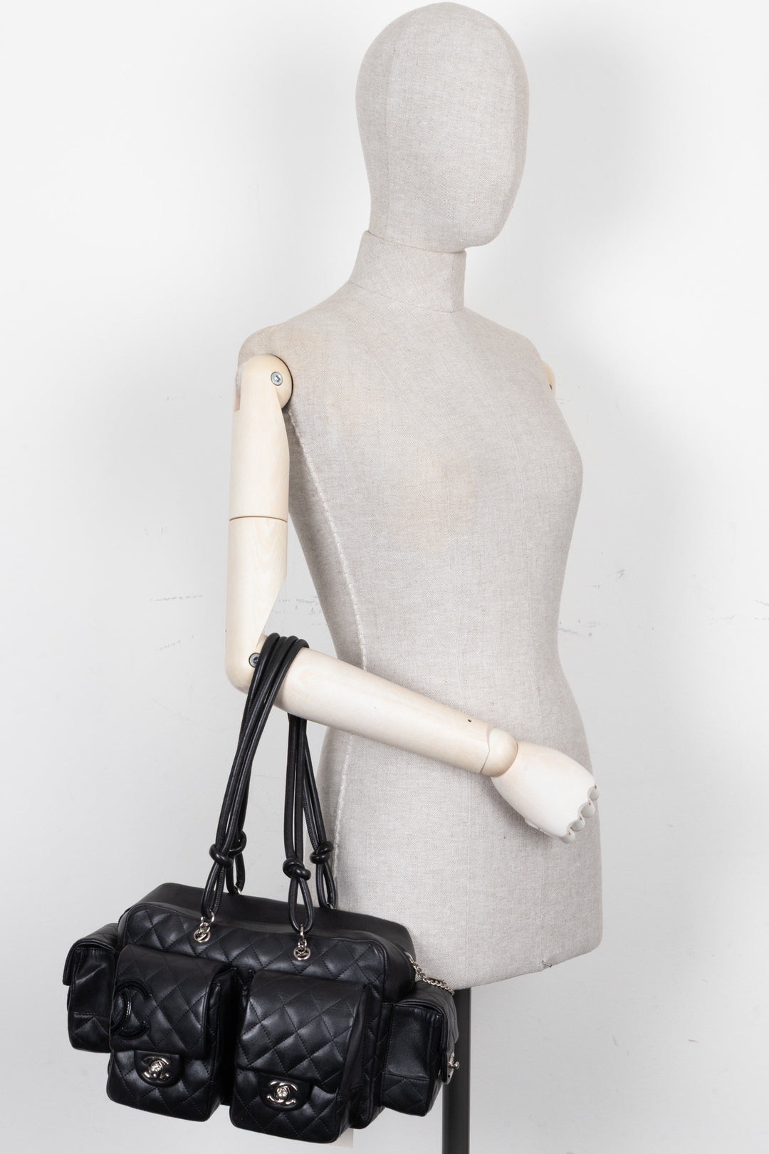 CHANEL Cambon Multipocket Reporter Bag Black
