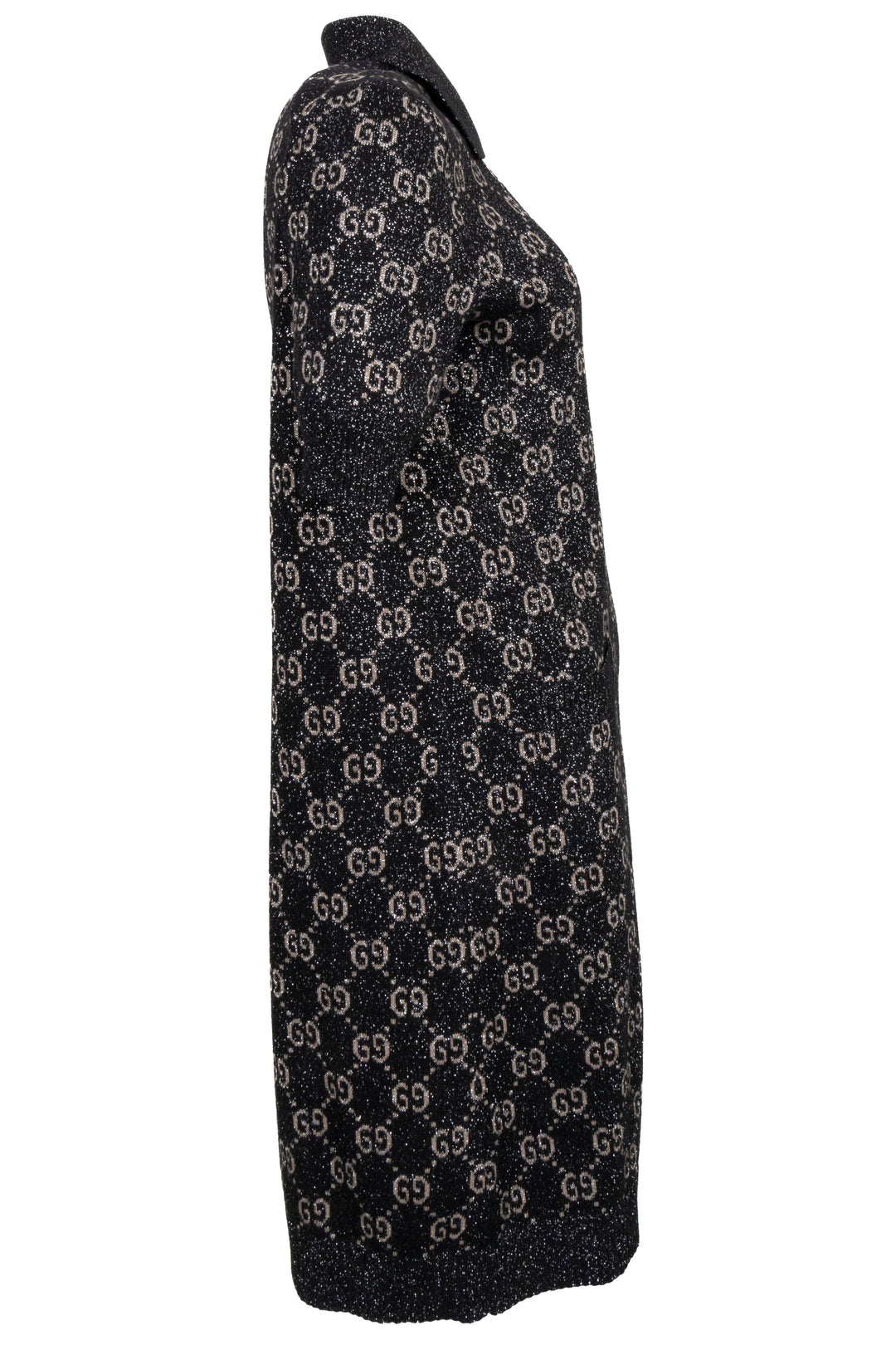 GUCCI GG Polo Dress Knit Lurex Black