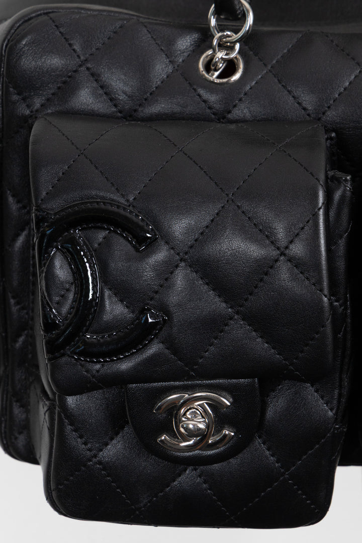 CHANEL Cambon Multipocket Reporter Bag Black