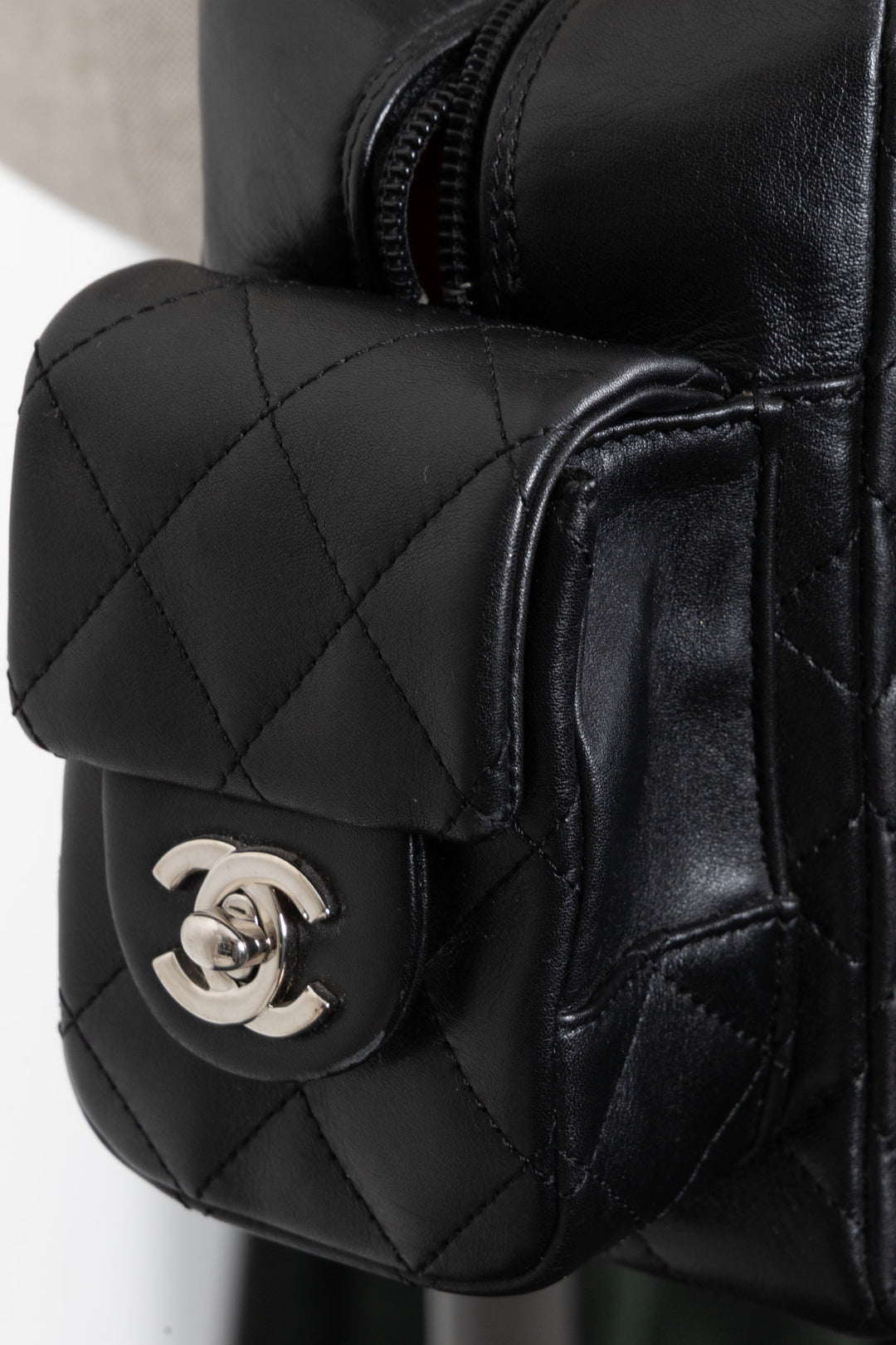 CHANEL Cambon Multipocket Reporter Bag Black