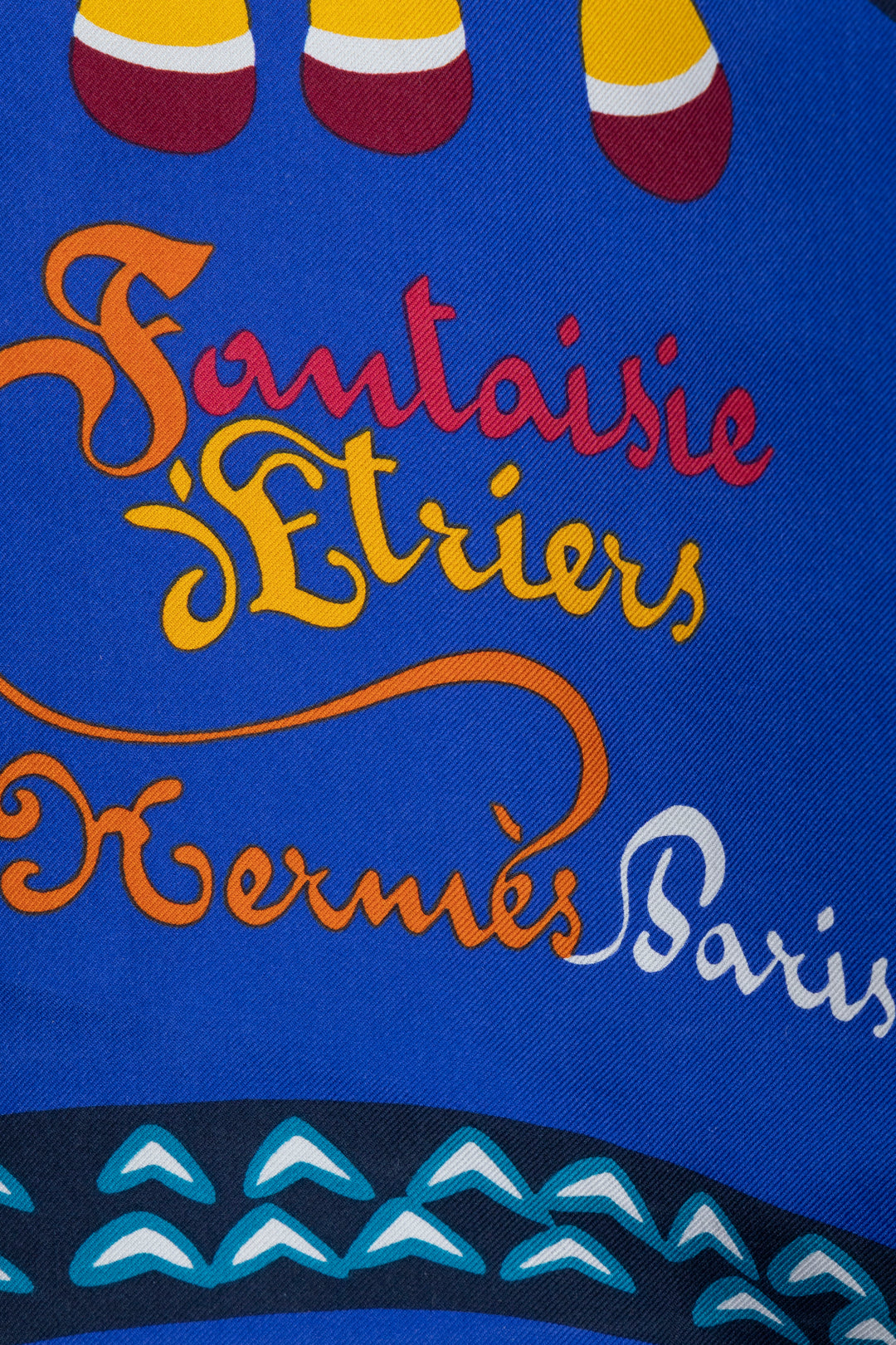 HERMÈS Fantaisie Etriers Shirt and Short Set Silk