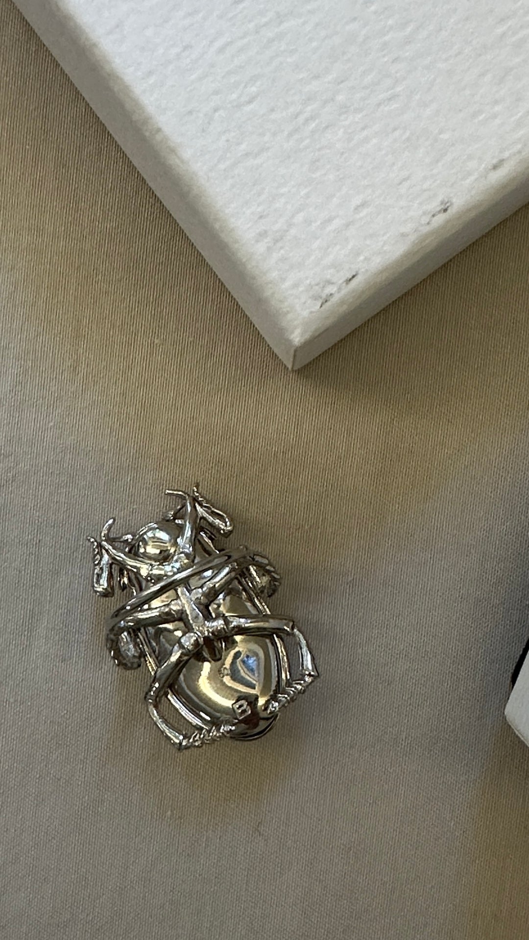 BALENCIAGA Bug Ring Silver