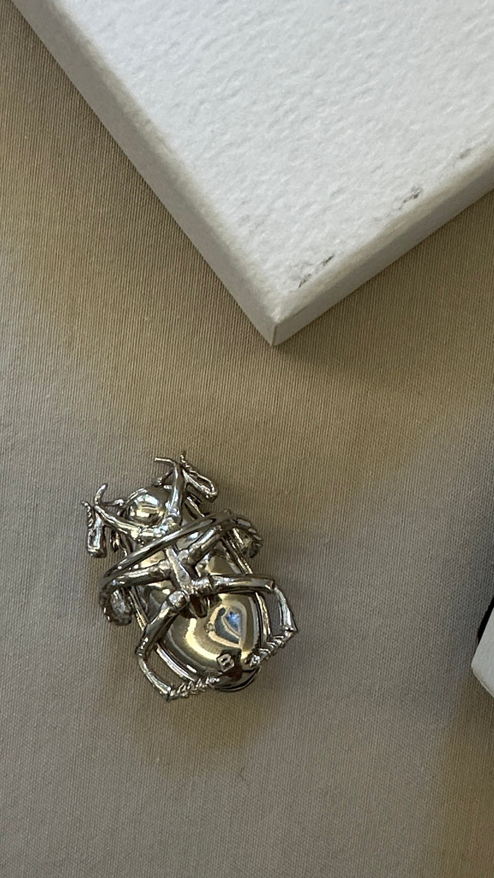 BALENCIAGA Bug Ring Silver