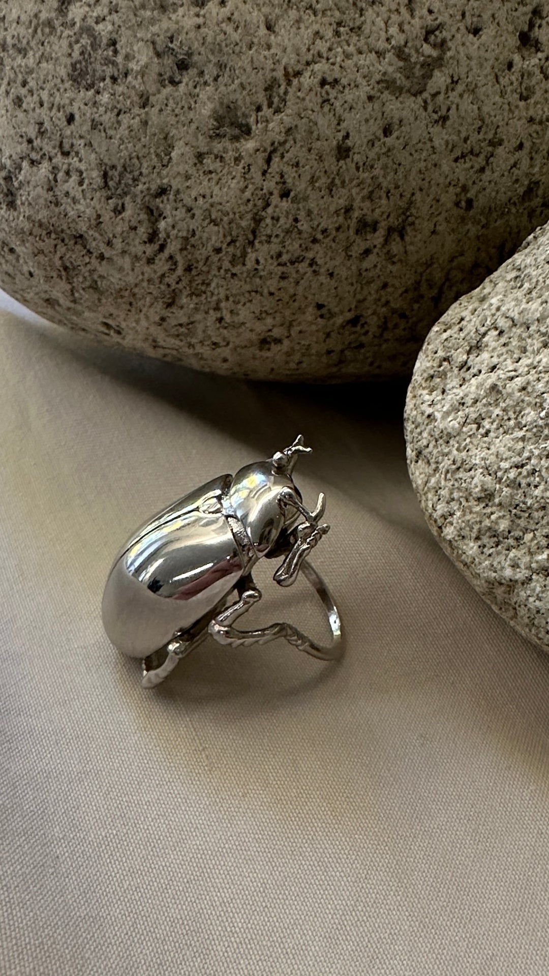 BALENCIAGA Bug Ring Silver