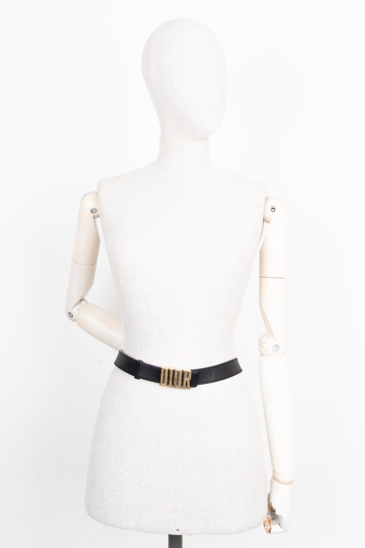 CHRISTIAN DIOR Quake Belt Leather Black