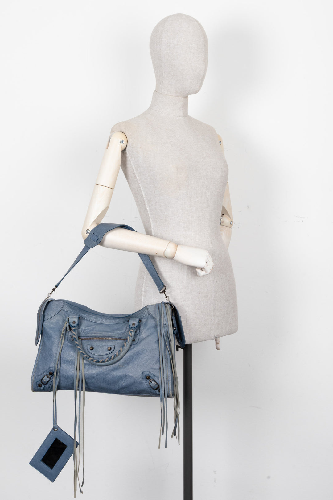 BALENCIAGA Classic City Bag Medium Leather Atlantique