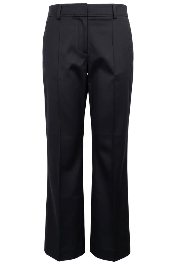 HERMÈS Cropped Pants Cotton Black