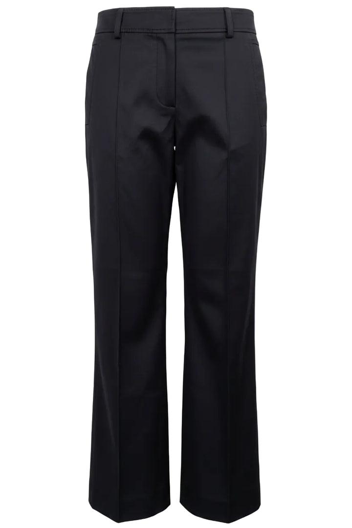 HERMÈS Cropped Pants Cotton Black