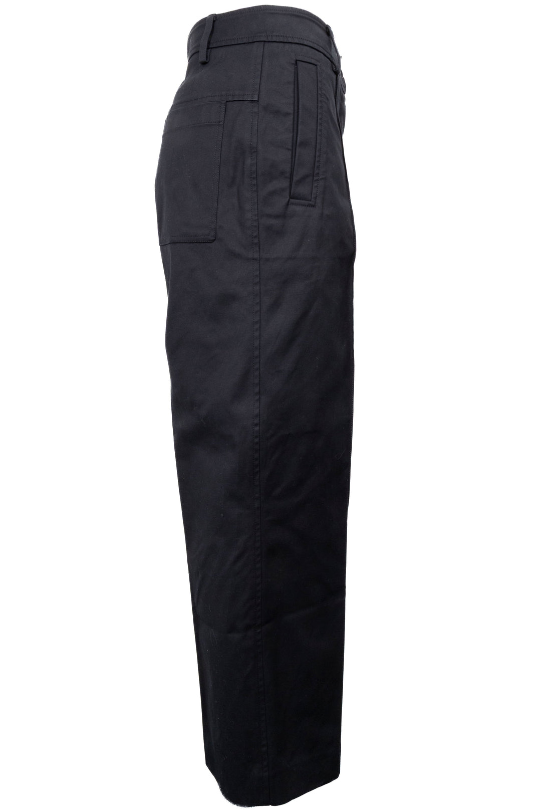HERMÈS Cropped Pants Cotton Black