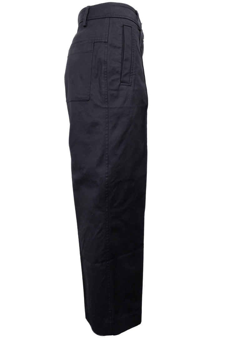 HERMÈS Cropped Pants Cotton Black