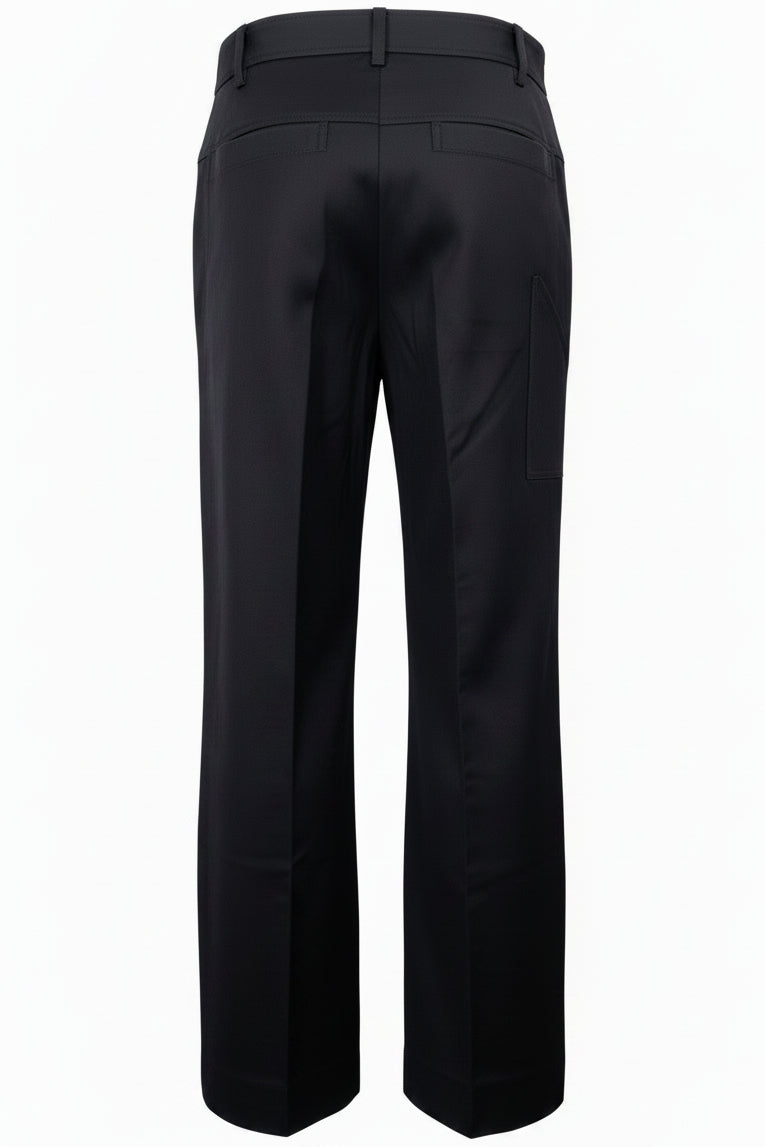HERMÈS Cropped Pants Cotton Black