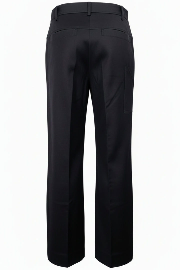 HERMÈS Cropped Pants Cotton Black