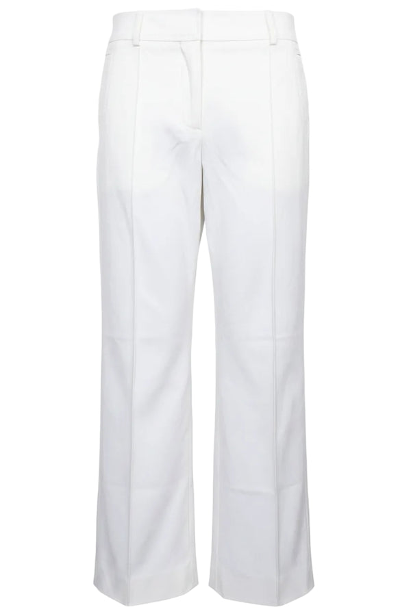 HERMÈS Pantalon Cropped Coton Blanc