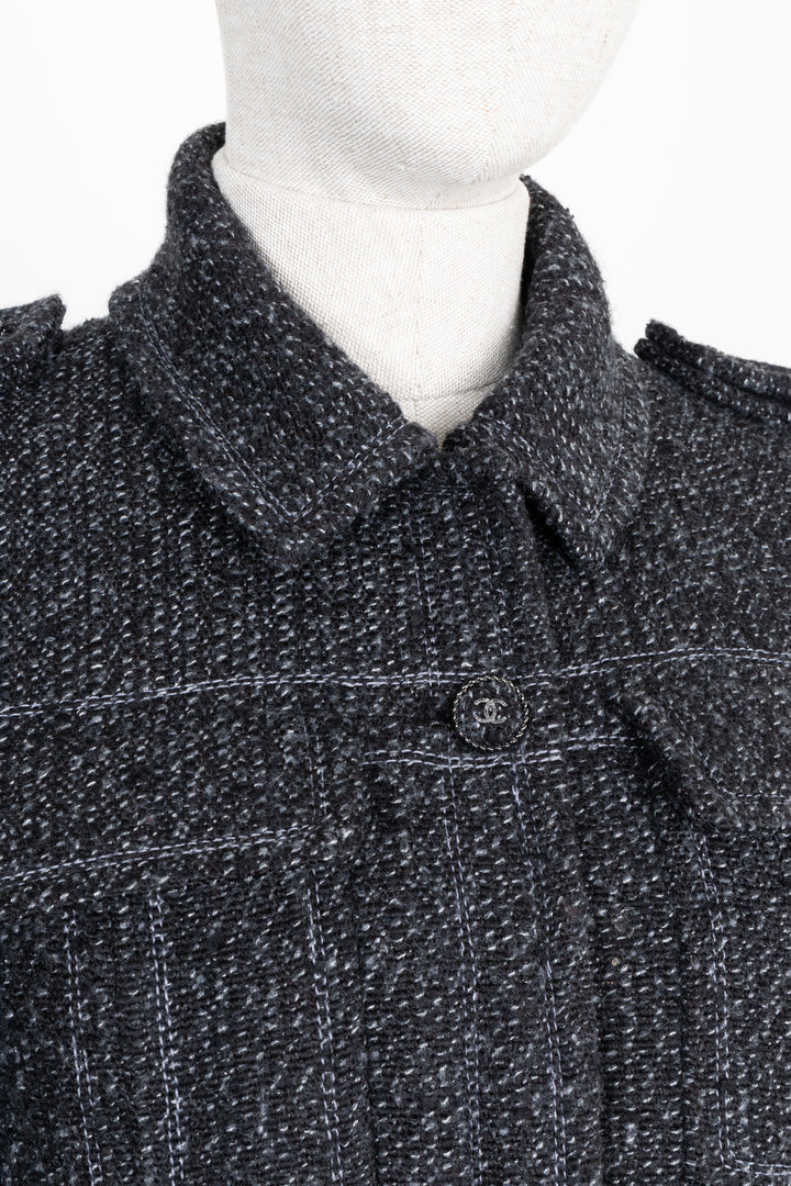 CHANEL 2013 Tweed Jacket Charcoal