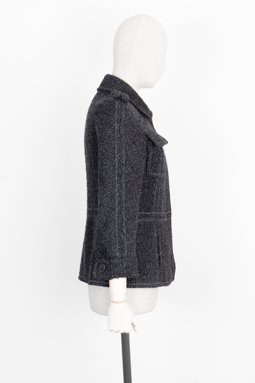 CHANEL 2013 Tweed Jacket Charcoal