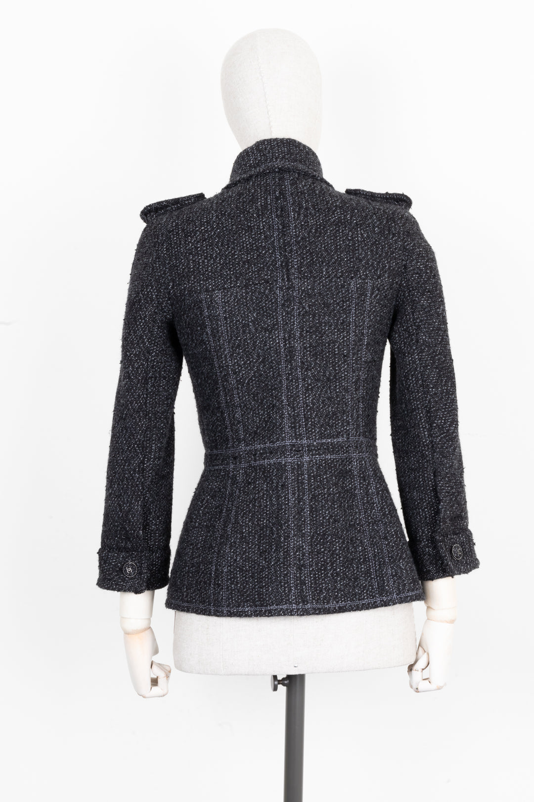 CHANEL 2013 Tweed Jacket Charcoal