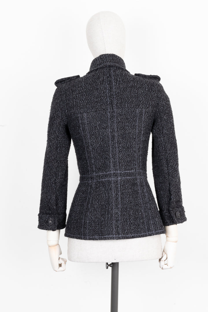 CHANEL 2013 Tweed Jacket Charcoal