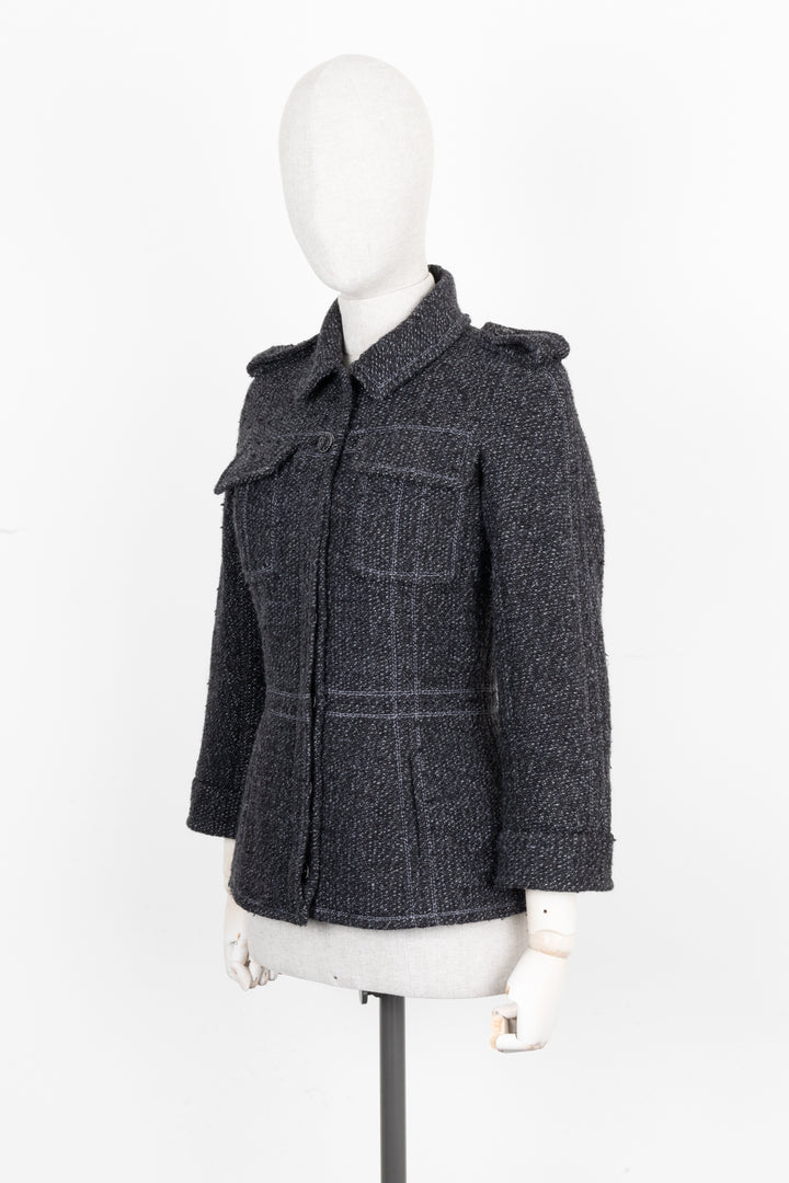 CHANEL 2013 Tweed Jacket Charcoal