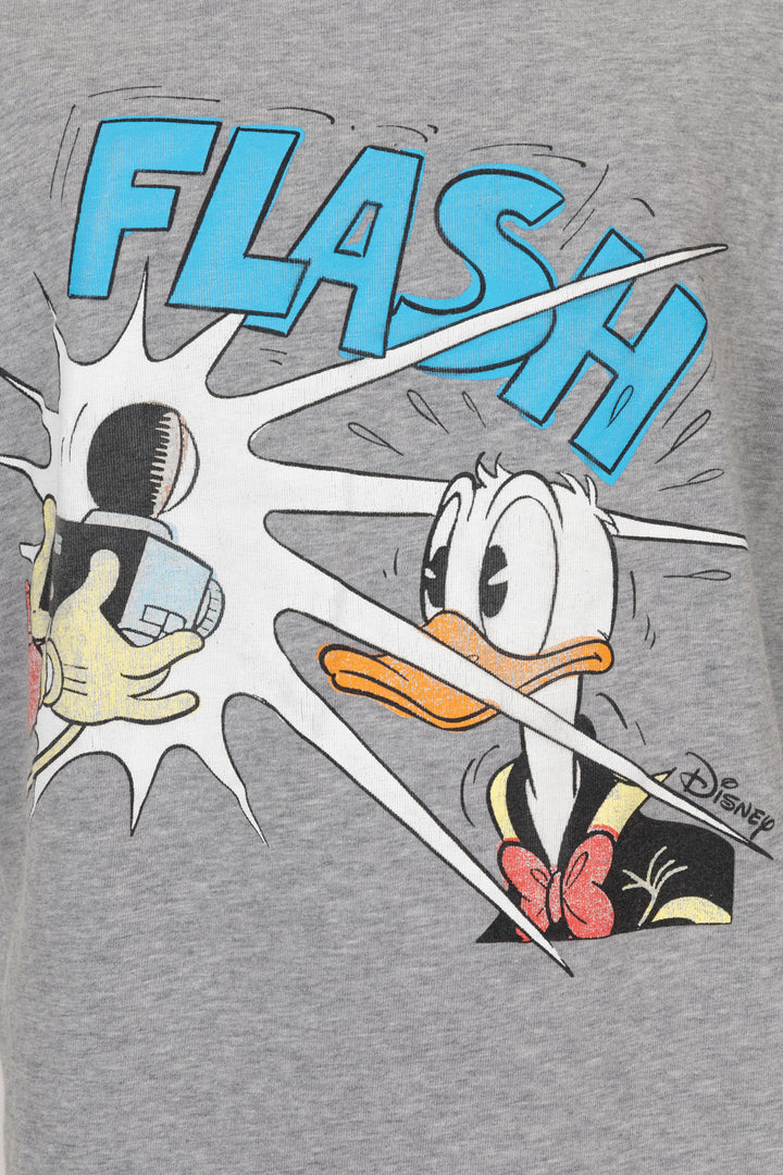 GUCCI x Disney Donald Duck Print T-Shirt Grey