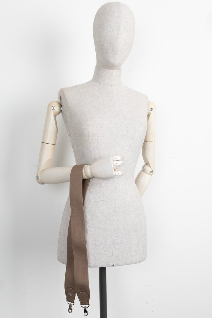 Bandoulière HERMÈS Palladium Étoupe