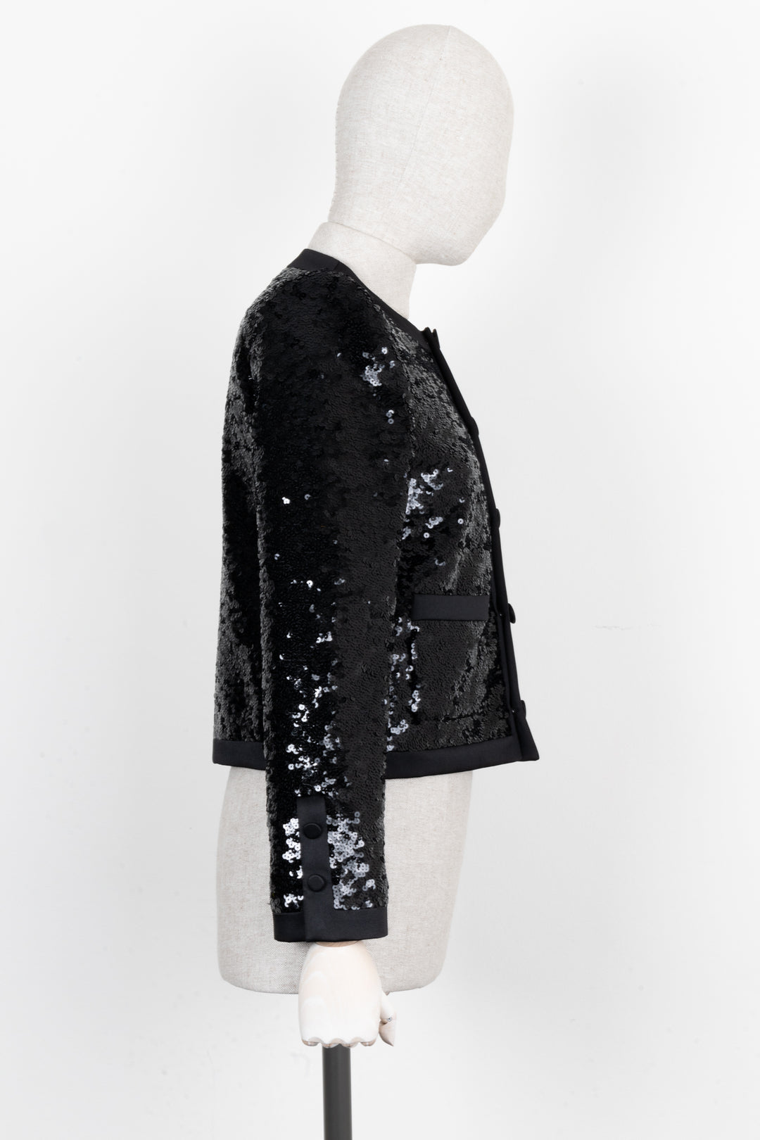 SAINT LAURENT Sequin Blazer Jacket Black