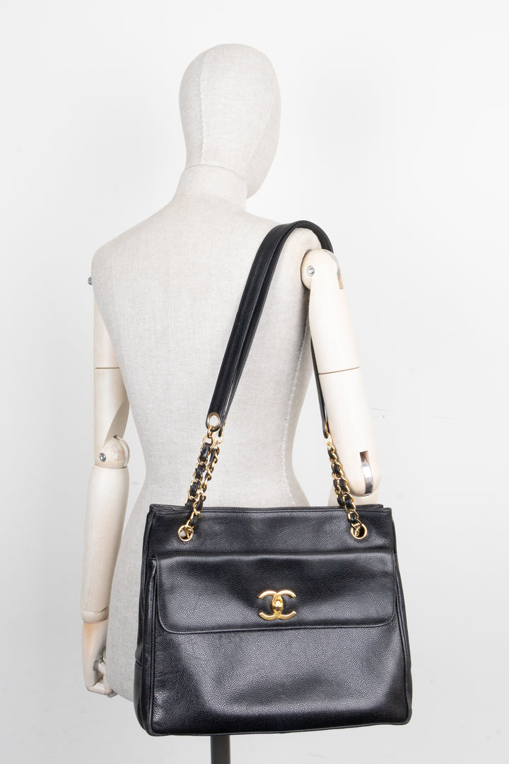 CHANEL Classic CC Tote Bag Black