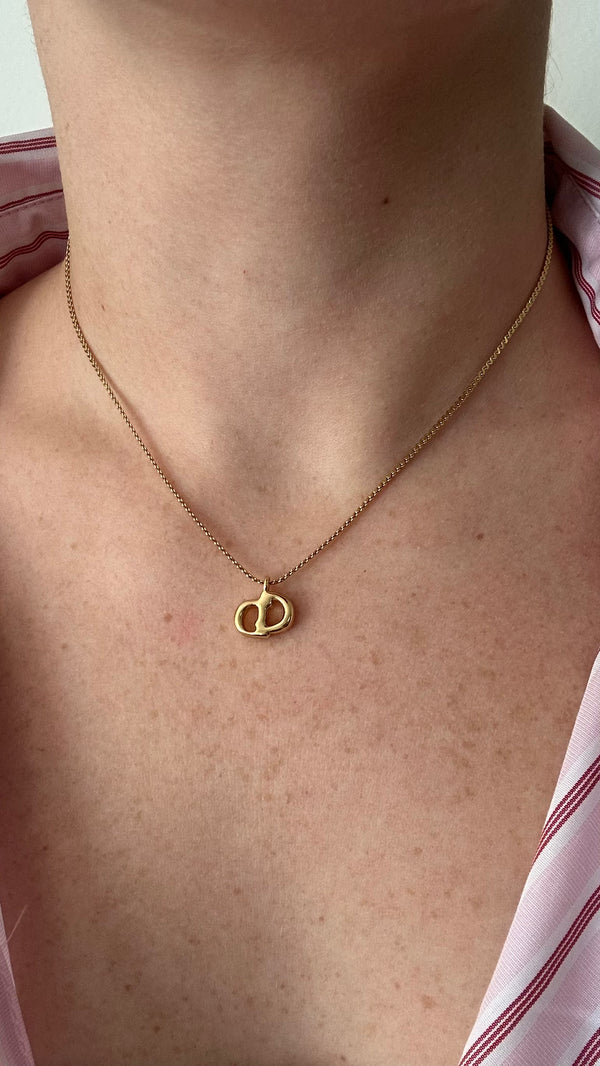 CHRISTIAN DIOR CD Necklace Gold