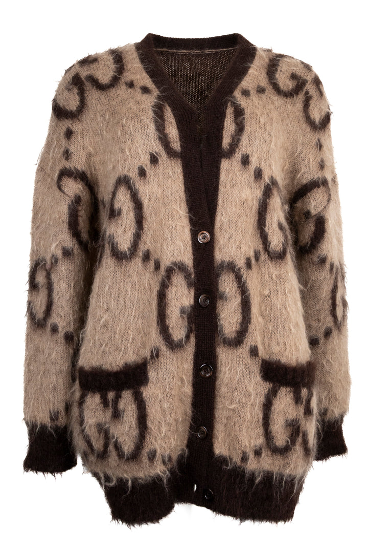 GUCCI Giant GG Chunky Knit Brown