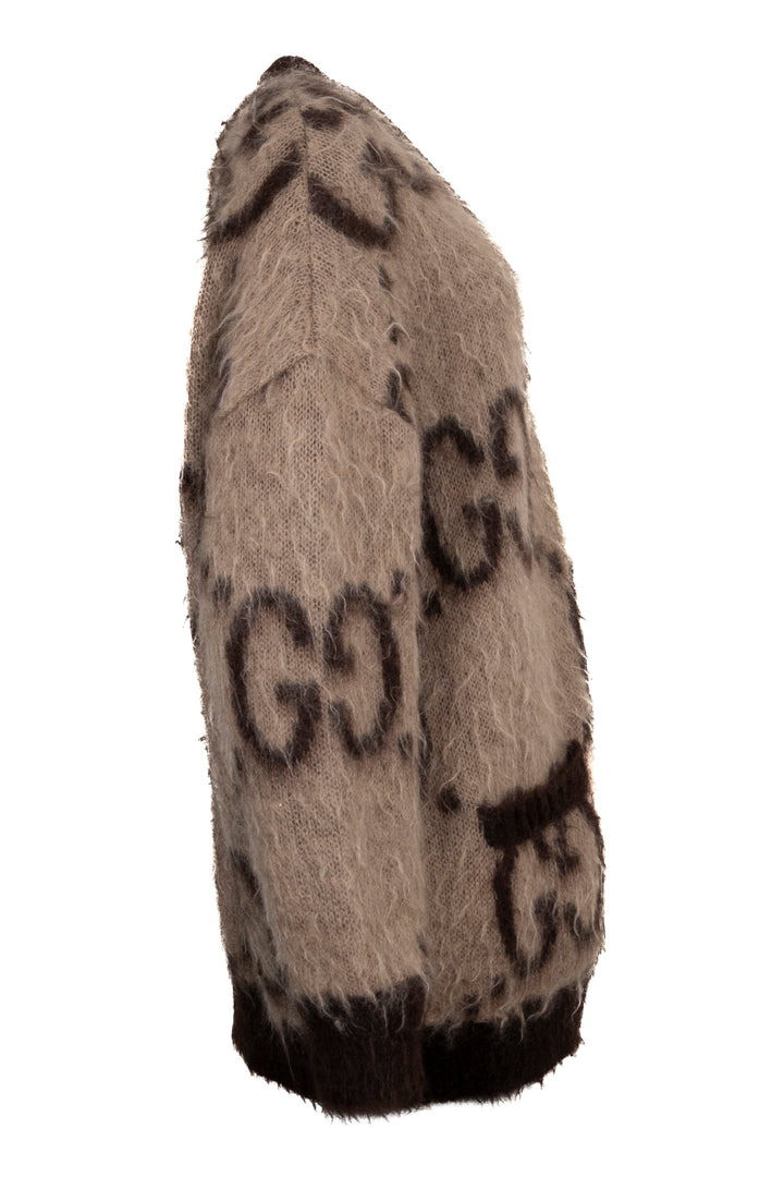 GUCCI Giant GG Chunky Knit Brown