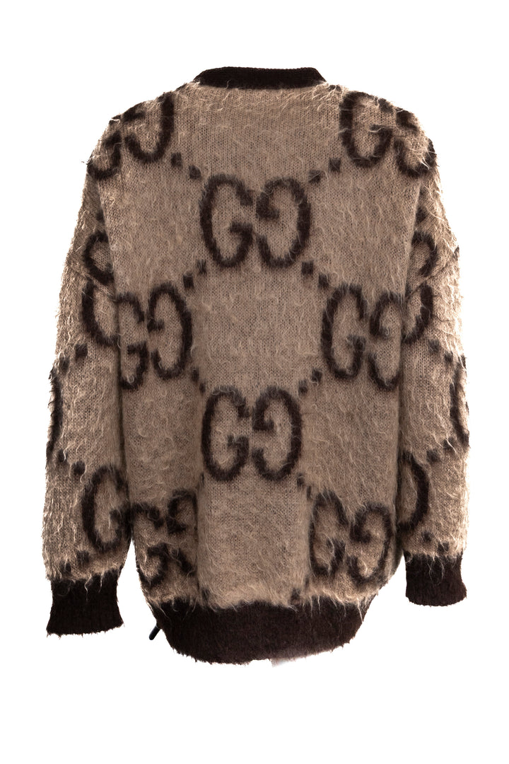 GUCCI Giant GG Chunky Knit Brown