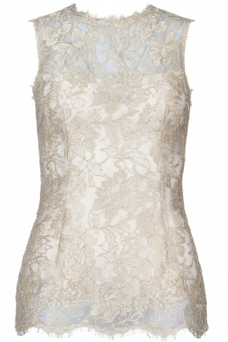 DOLCE&GABBANA Blouse Lace Gold