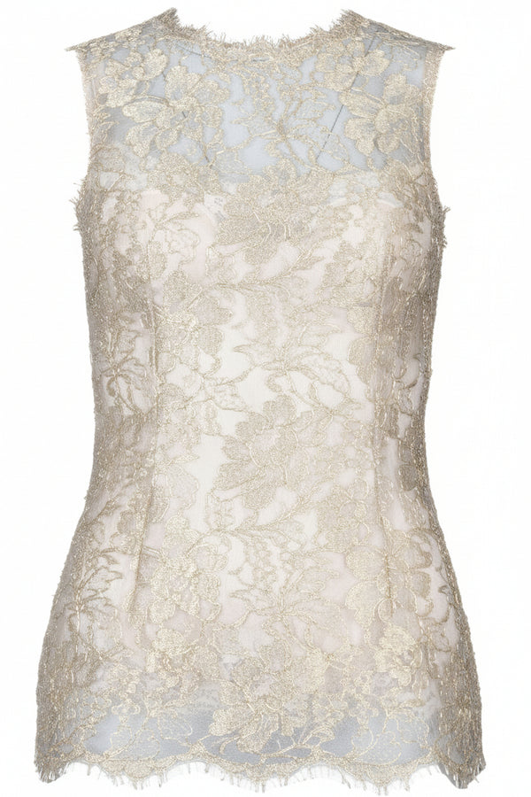 DOLCE&GABBANA Blouse Lace Gold
