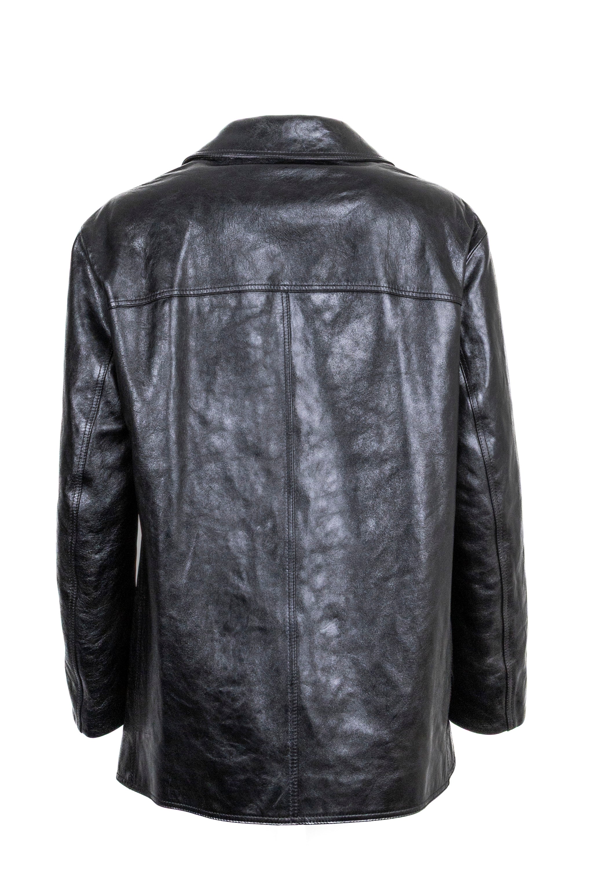 CELINE Short Coat Leather Black – REAWAKE