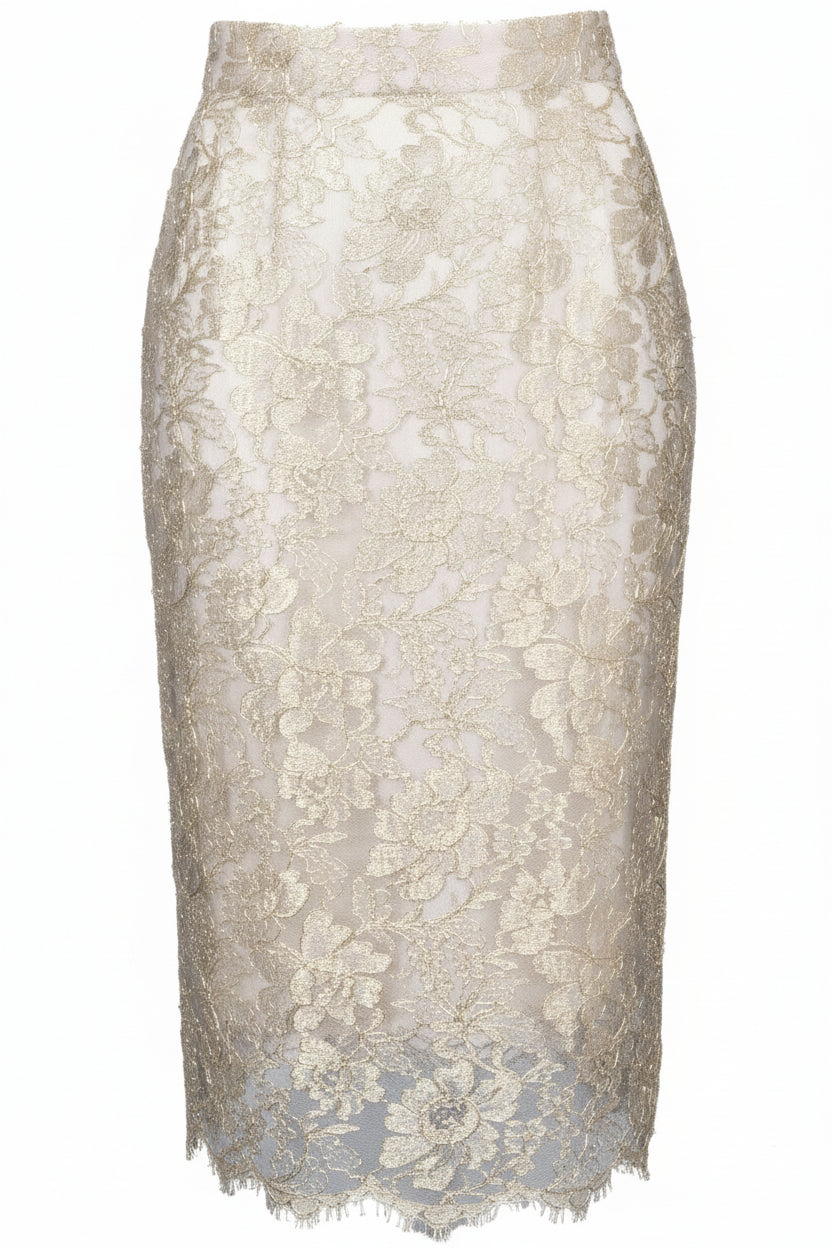 DOLCE&GABBANA Skirt Lace Gold