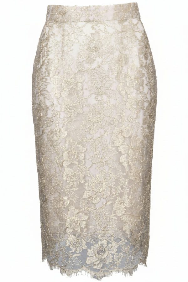 DOLCE&GABBANA Skirt Lace Gold