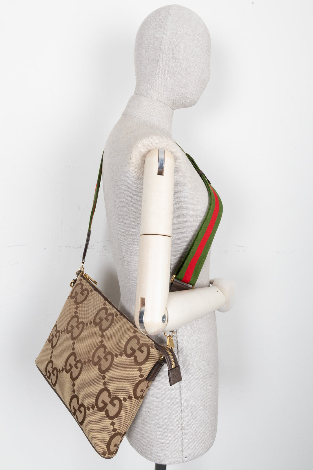 GUCCI Jumbo GG Messenger Bag Brown