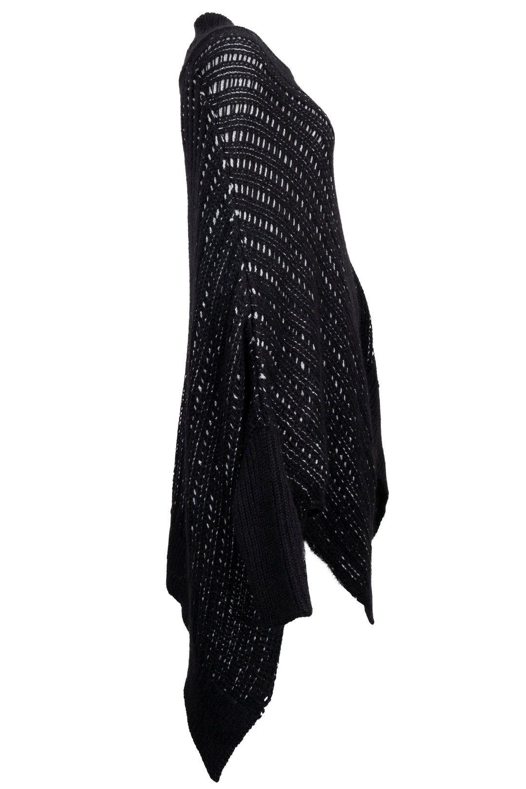 SAINT LAURENT 2019 Knit Poncho Black Silver