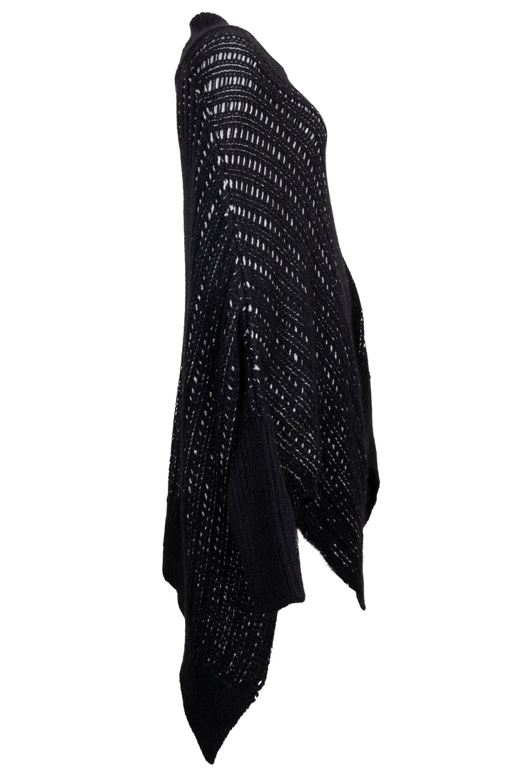 SAINT LAURENT 2019 Knit Poncho Black Silver