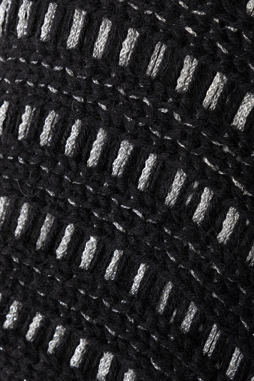 SAINT LAURENT 2019 Knit Poncho Black Silver