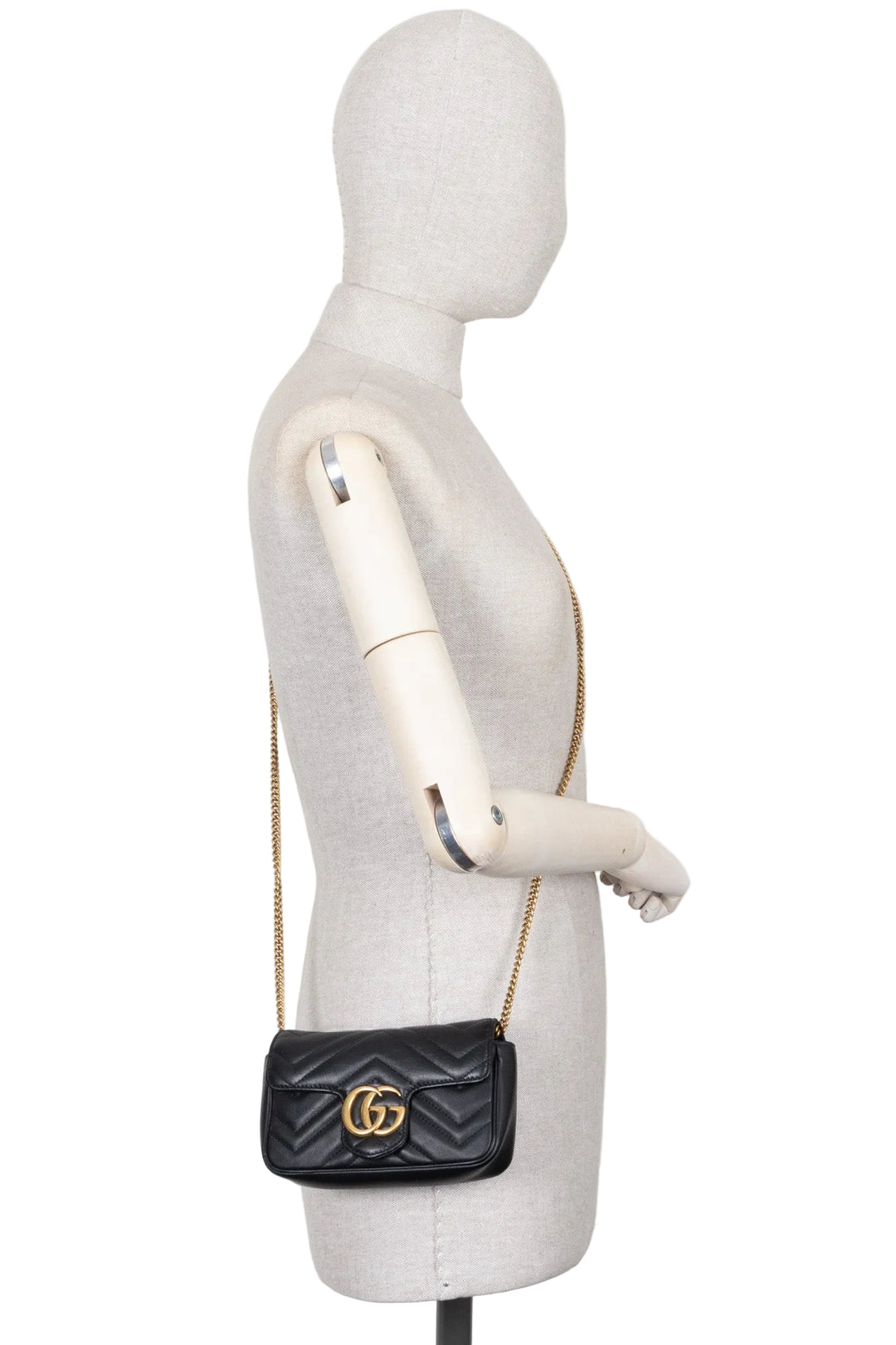 GUCCI Marmont Super Mini Leather Black