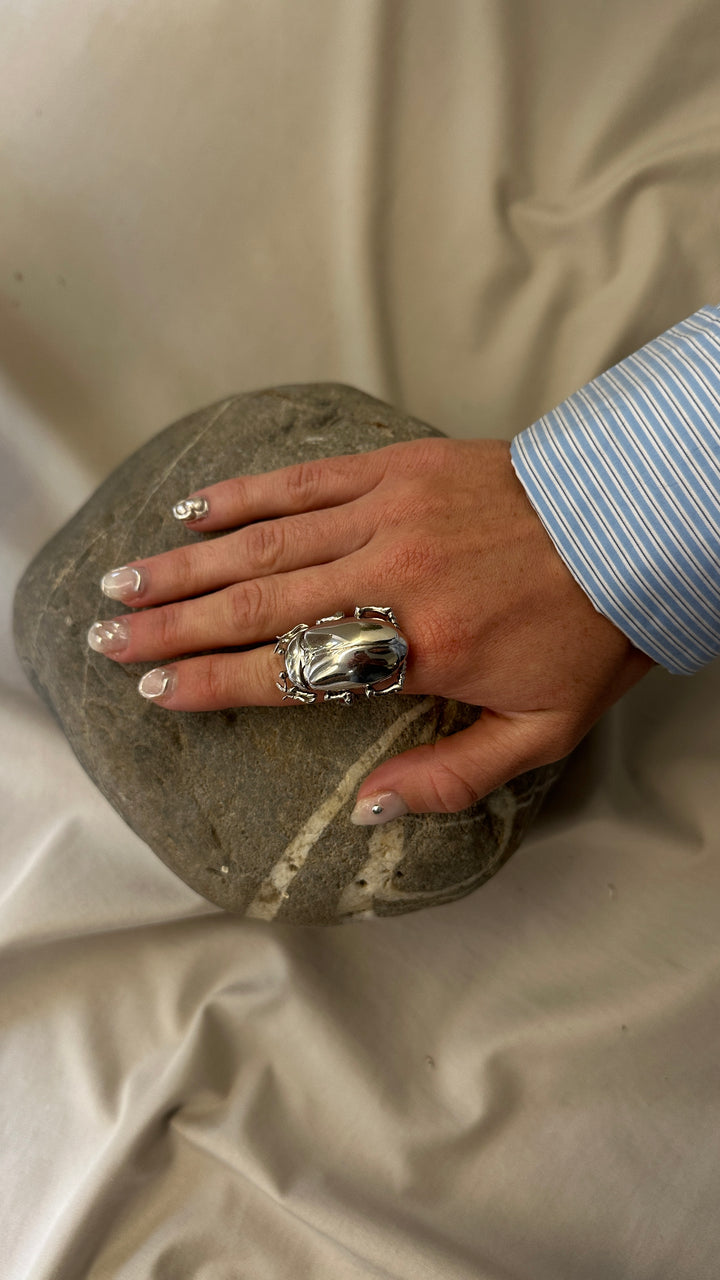 BALENCIAGA Bug Ring Silver
