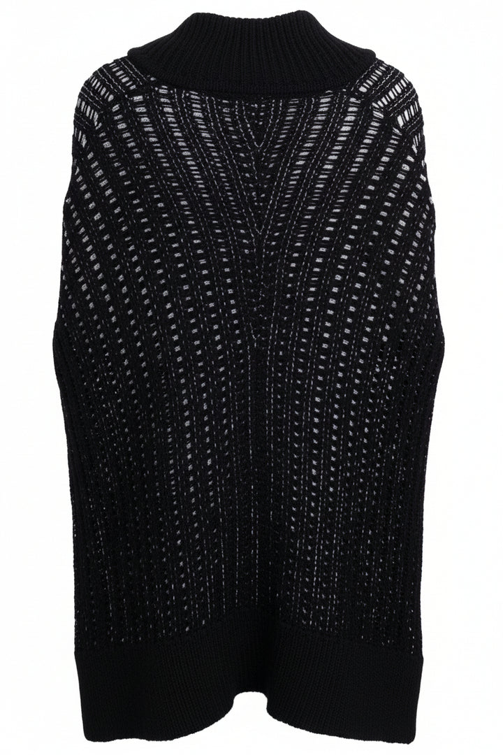 SAINT LAURENT 2019 Knit Poncho Black Silver