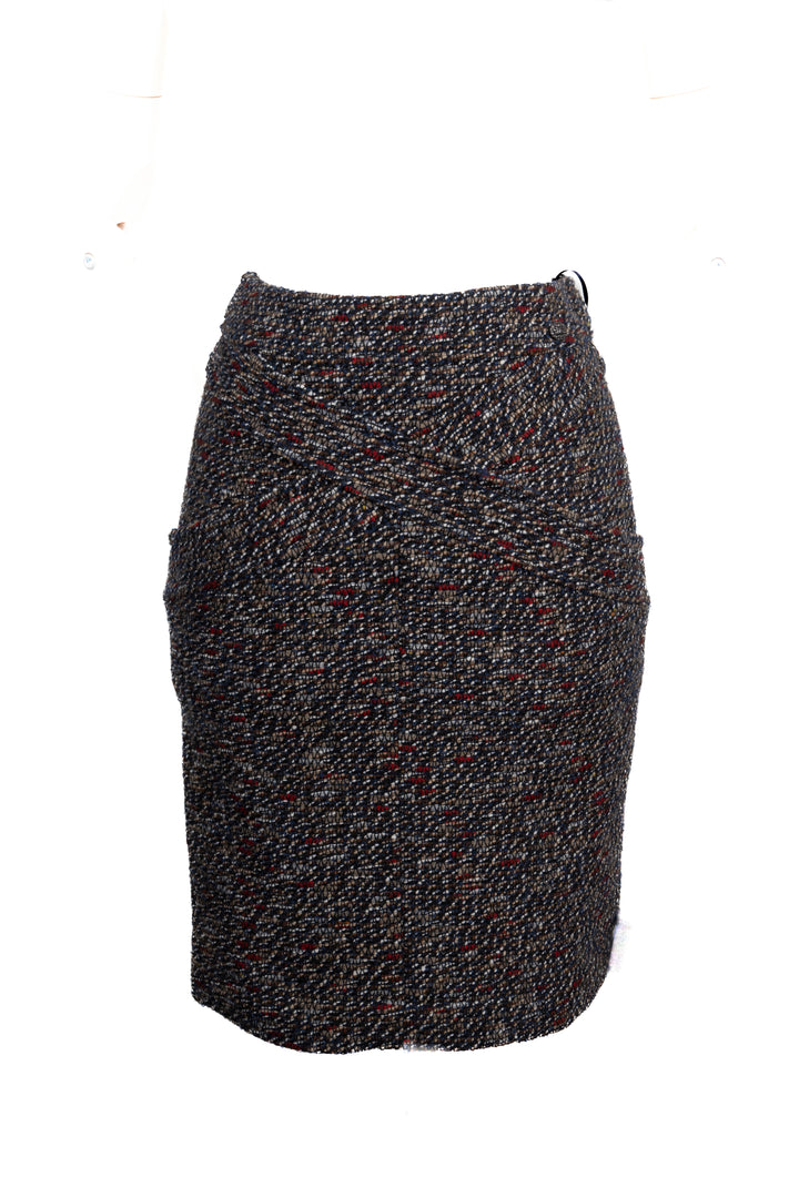 CHANEL Two Piece Tweed Brown