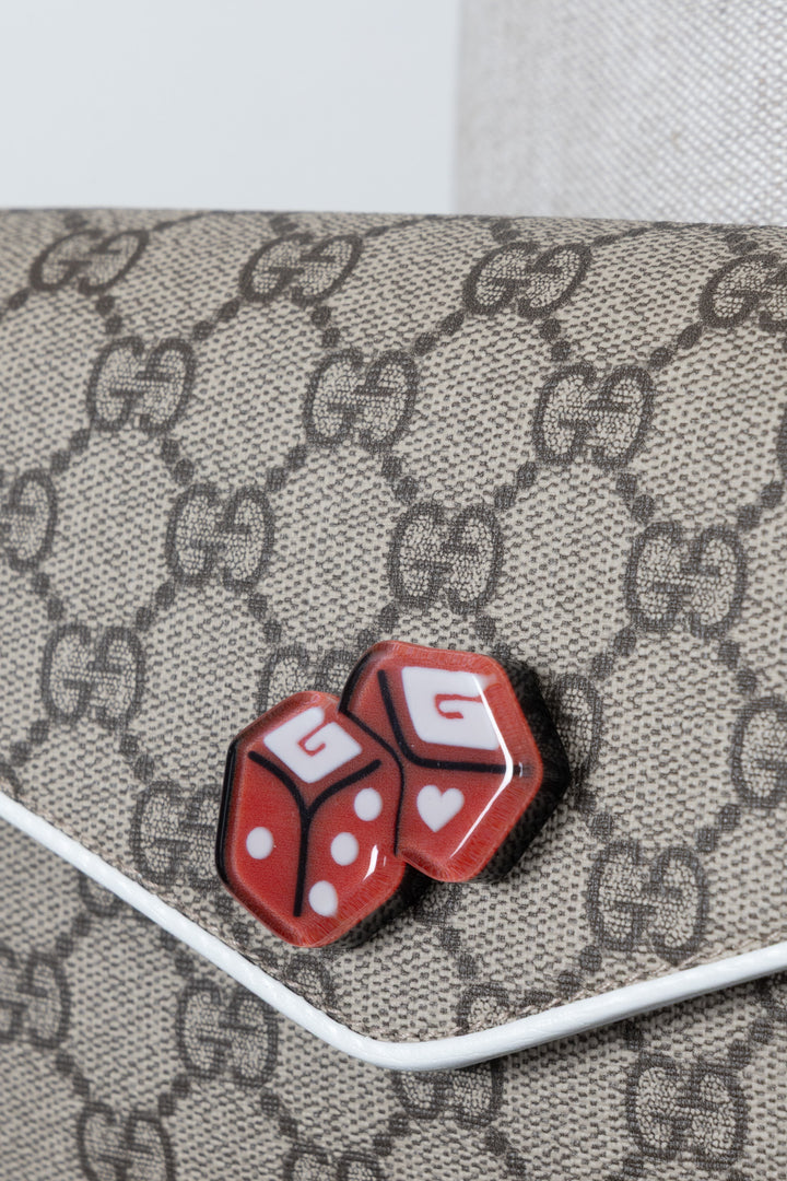 GUCCI Super Mini GG Shoulder Bag Canvas