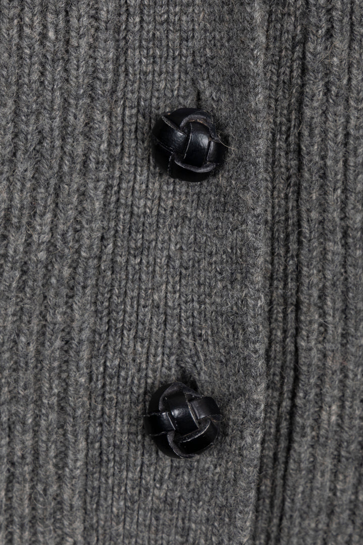 SAINT LAURENT 2022 Knit Cardigan Camel Hair Grey